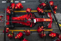 Ferrari pitstop photo from above