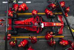 Ferrari pitstop photo from above